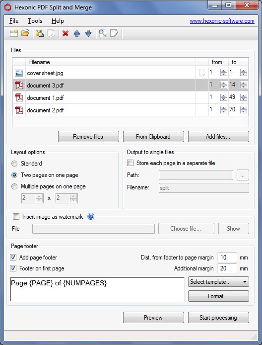 Hexonic PDF Split and Merge Freeware 1.0.3